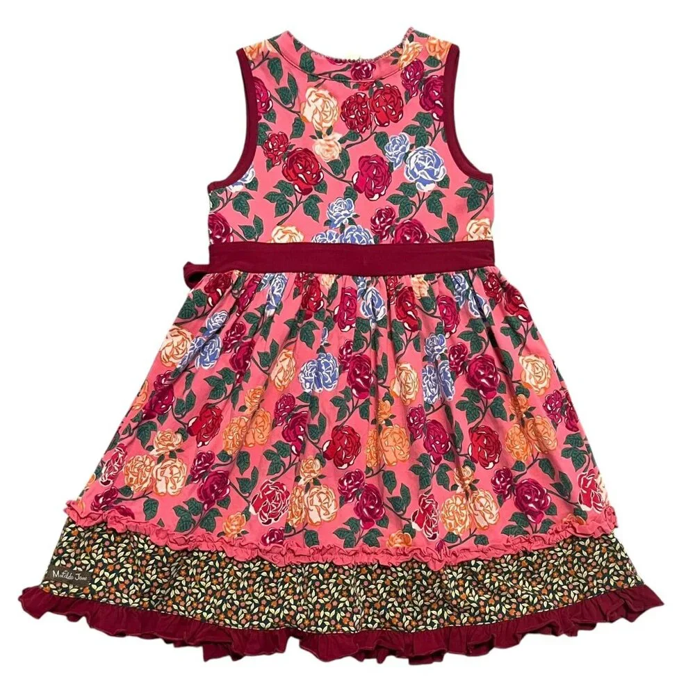 Matilda Jane 6Y Choose Your Own Path Fall Bouquet Dress